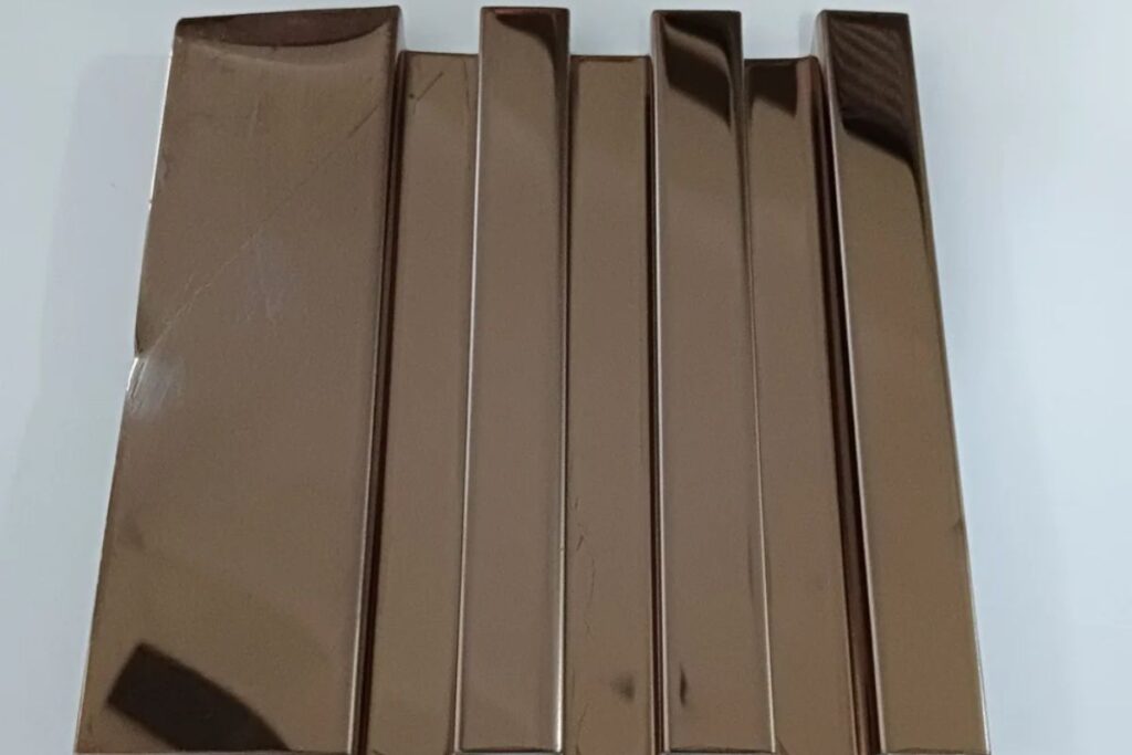 304 SS Rose Gold Mirror Fluted Panel in uae