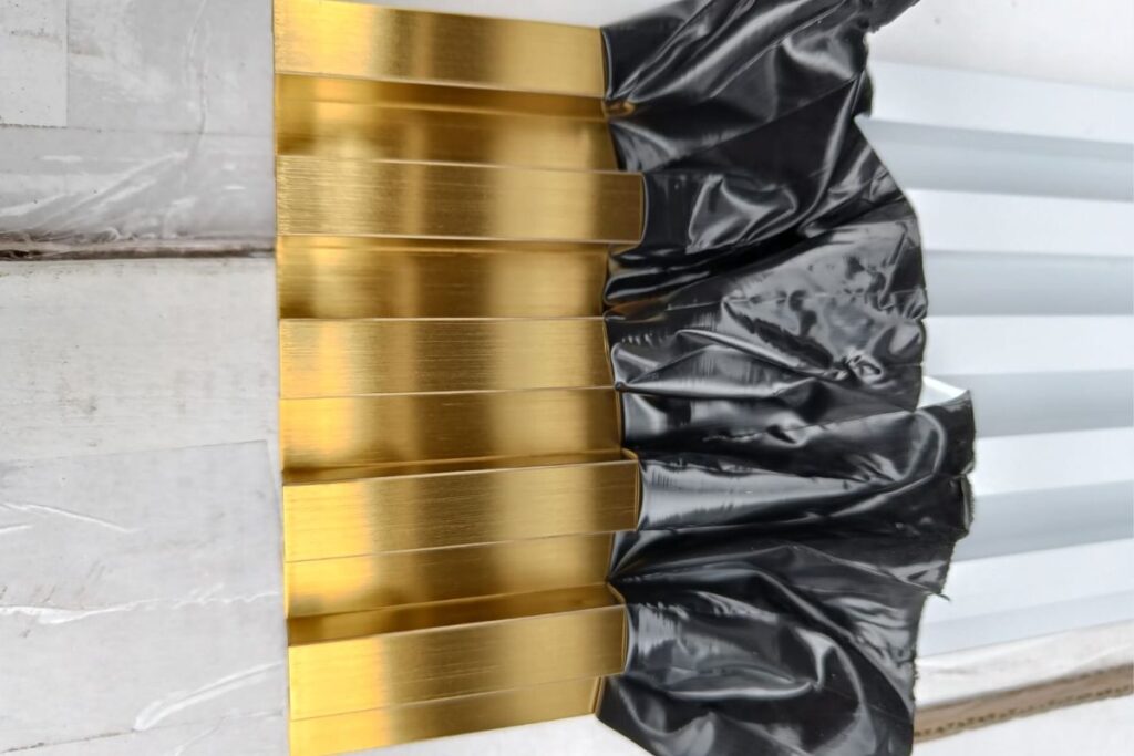 SS Gold Mirror Fluted Panel in uae